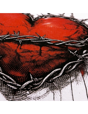 T-SHIRT OVER CUORE SPINATO