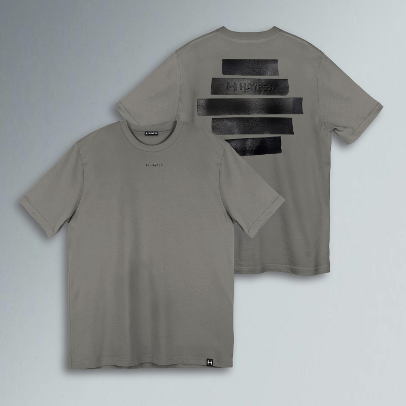 T-SHIRT REGULAR UOMO - TAPE NERO SCHIENA HAYPER