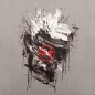 T-SHIRT REGULAR UOMO -  PENNELATA GRUNGE