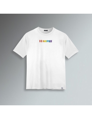 T-SHIRT REGULAR DONNA - RICAMO RAINBOW