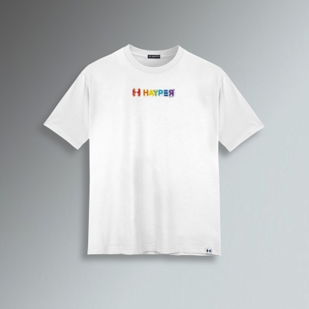 T-SHIRT REGULAR DONNA - RICAMO RAINBOW