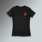 T-SHIRT SLIM DONNA - GATTO NERO CON SWAROVSKI
