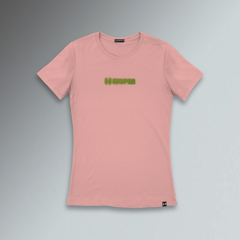 T-SHIRT SLIM DONNA - RICAMO LOGO SFUMATO