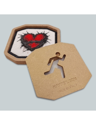 Patch ricamato - CUORE SPINATO