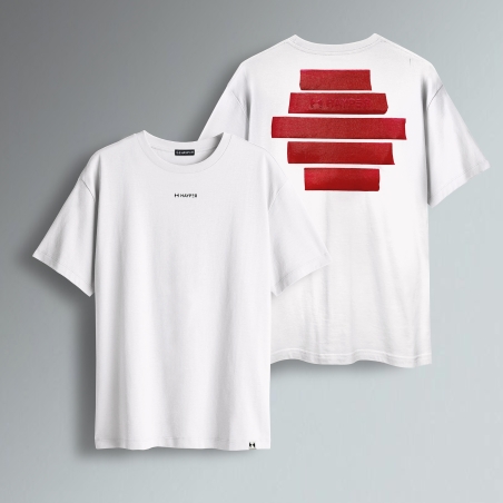 T-SHIRT OVERSIZE - TAPE ROSSO SCHIENA HAYPER