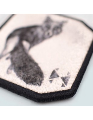 Patch ricamato VOLPE DISEGNO BW