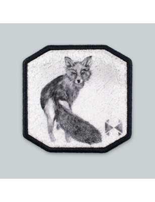 Patch ricamato VOLPE DISEGNO BW
