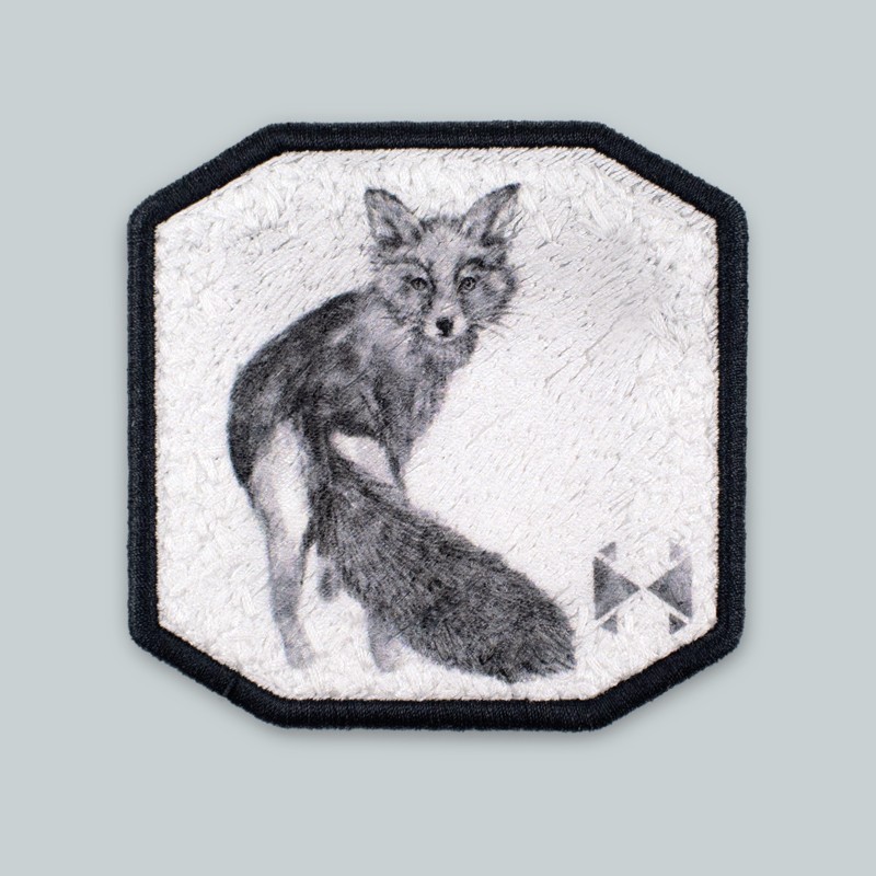 Patch ricamato VOLPE DISEGNO BW