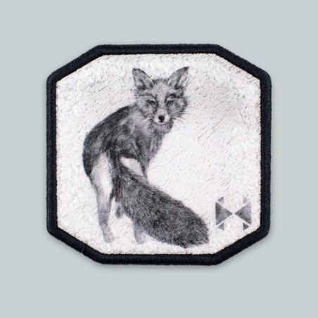 Patch ricamato VOLPE DISEGNO BW