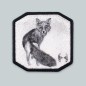 Patch ricamato VOLPE DISEGNO BW