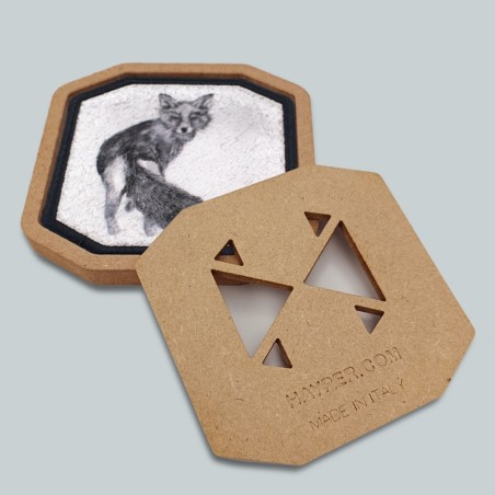 Patch ricamato VOLPE DISEGNO BW