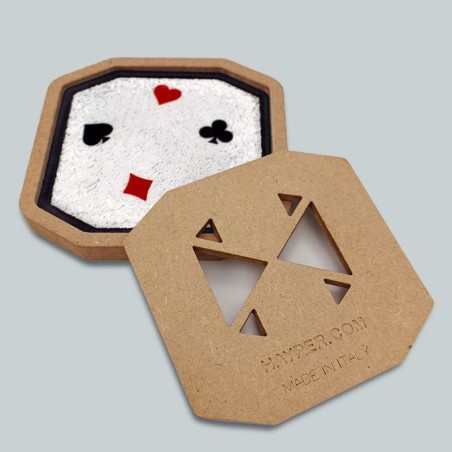 Patch ricamato CUORI QUADRI FIORI PICCHE