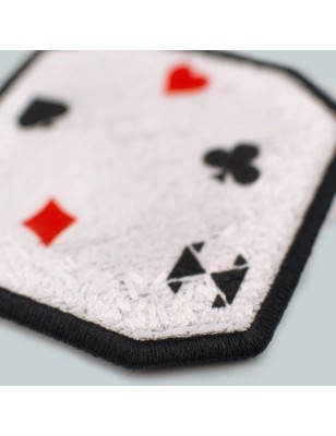 Patch ricamato CUORI QUADRI FIORI PICCHE