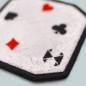 Patch ricamato CUORI QUADRI FIORI PICCHE