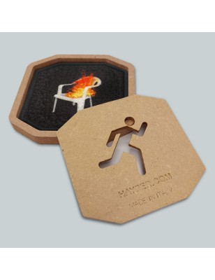 Patch ricamato SEDIA INFUOCATA