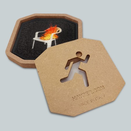 Patch ricamato SEDIA INFUOCATA