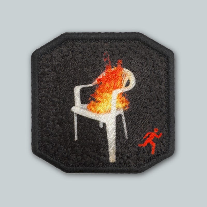 Patch ricamato SEDIA INFUOCATA