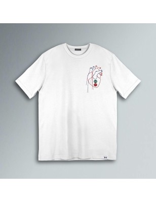 T-SHIRT CUORE RICAMATO