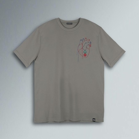 T-SHIRT CUORE RICAMATO