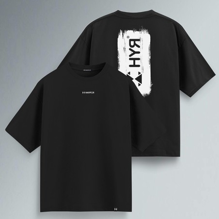 T-SHIRT OVER PENNELLATA NERA