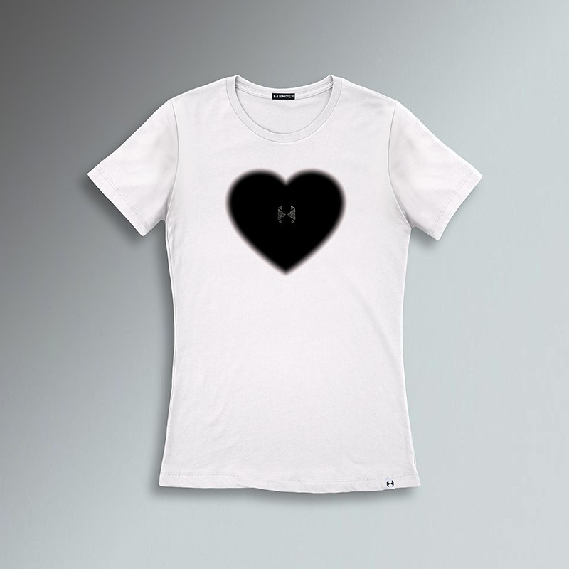 T-SHIRT SLIM CUORE SFUMATO