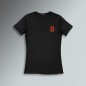 T-SHIRT SLIM GATTO NERO e SWAROVSKI