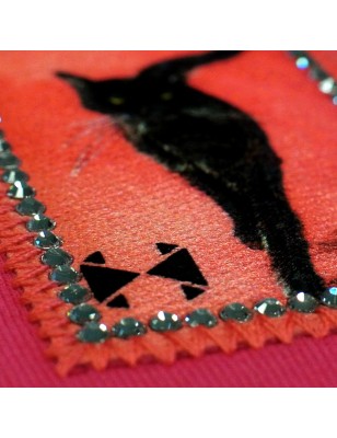 T-SHIRT REGULAR DONNA - GATTO NERO SWAROVSKI