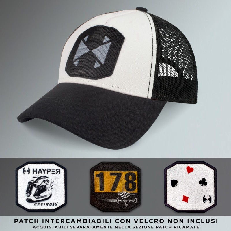 CAPPELLO TRUCKER BLACK-WHITE HAYPER