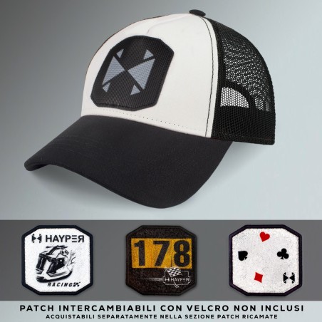 CAPPELLO TRUCKER BLACK-WHITE HAYPER