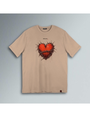 T-SHIRT CUORE SPINATO