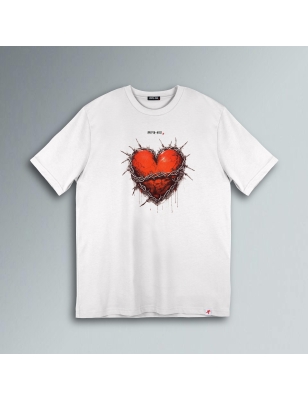 T-SHIRT CUORE SPINATO