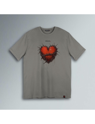 T-SHIRT CUORE SPINATO