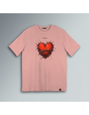 T-SHIRT CUORE SPINATO