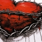 T-SHIRT CUORE SPINATO