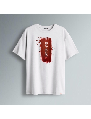 T-SHIRT OVER PENNELLATA SANGUE